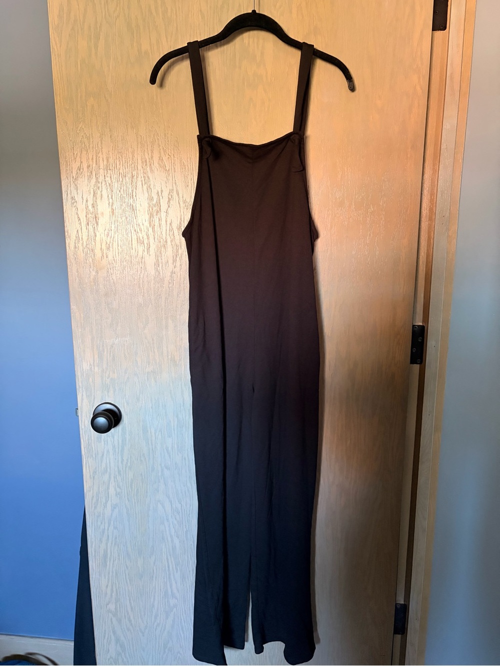 Black Tie-Strap Jumpsuit